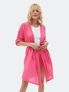 Michael Stars Gizelle Gauze Robe In Pink