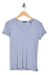 Atm Anthony Thomas Melillo Schoolboy V-neck T-shirt In Stonewash