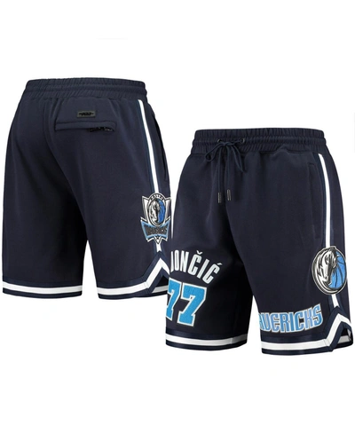 Pro Standard Men's Luka Doncic Navy Dallas Mavericks Logo Team Player Shorts