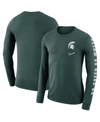 NIKE MEN'S GREEN MICHIGAN STATE SPARTANS LOCAL MANTRA PERFORMANCE LONG SLEEVE T-SHIRT