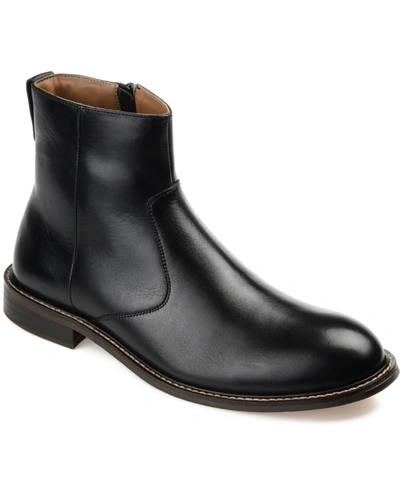 Thomas & Vine Men's Faust Plain Toe Ankle Boot In Black