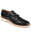 Thomas & Vine Men's Ransom Cap Toe Monk Strap Dress Shoe In Black