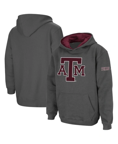 Stadium Athletic Kids' Big Boys Charcoal Texas A&m Aggies Big Logo Pullover Hoodie