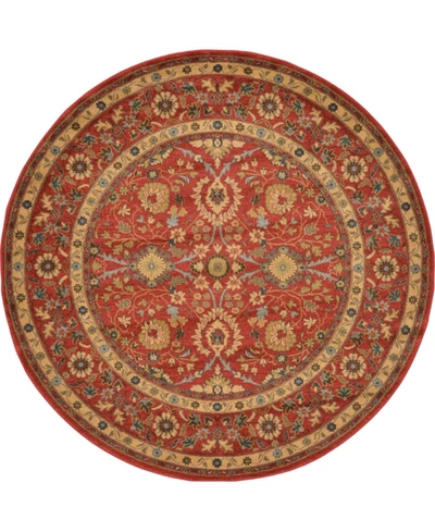 Bayshore Home Closeout!  Orwyn Orw1 6' X 6' Round Area Rug In Red