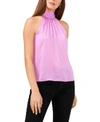1.state Women's Sleeveless Halter Neck Tie Back Top In Violet Tulle