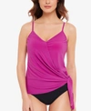 Magicsuit Alex Side-tie Underwire Tankini Top Women's Swimsuit In Hibiscus Pink