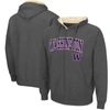 Colosseum Men's  Charcoal Washington Huskies Arch & Logo 3.0 Full-zip Hoodie In Charcoal