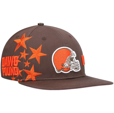 Pro Standard Men's  Cleveland Browns Brown Stars Snapback Hat