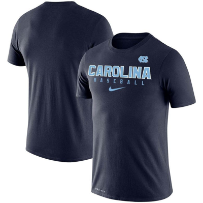 Nike Men's Navy North Carolina Tar Heels Baseball Legend Performance T-shirt In Black