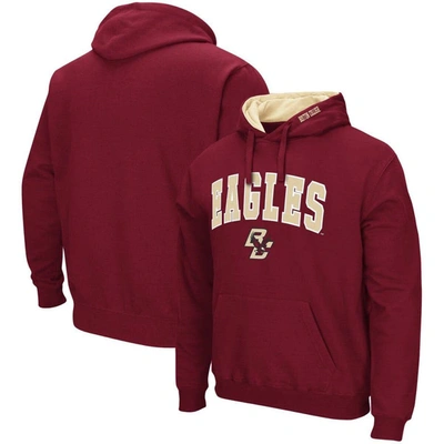 Colosseum Maroon Boston College Eagles Arch And Logo Pullover Hoodie