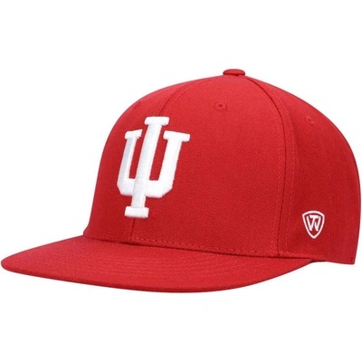 TOP OF THE WORLD TOP OF THE WORLD CRIMSON INDIANA HOOSIERS TEAM COLOR FITTED HAT