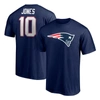 Fanatics Men's  Branded Mac Jones Navy New England Patriots Player Icon T-shirt In Navy
