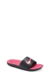 Nike Girls  Kawa Slide In Black/vivid Pink