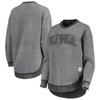 PRESSBOX PRESSBOX BLACK IOWA HAWKEYES PONCHOVILLE PULLOVER SWEATSHIRT