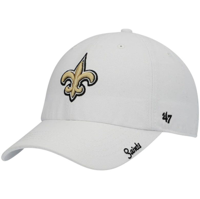 47 Brand '47 White New Orleans Saints Miata Clean Up Logo Adjustable Hat