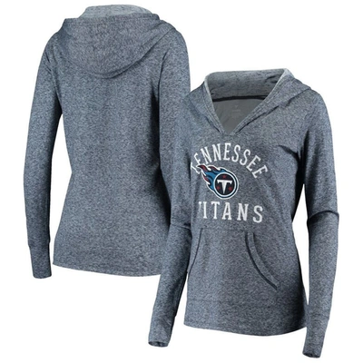 Fanatics Women's Navy Tennessee Titans Doubleface Slub Pullover Hoodie