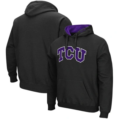 Colosseum Men's  Black Tcu Horned Frogs Arch And Logo 3.0 Pullover Hoodie