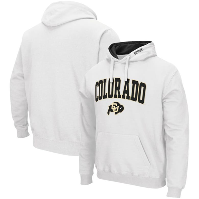 Colosseum Men's  White Colorado Buffaloes Arch And Logo 3.0 Pullover Hoodie
