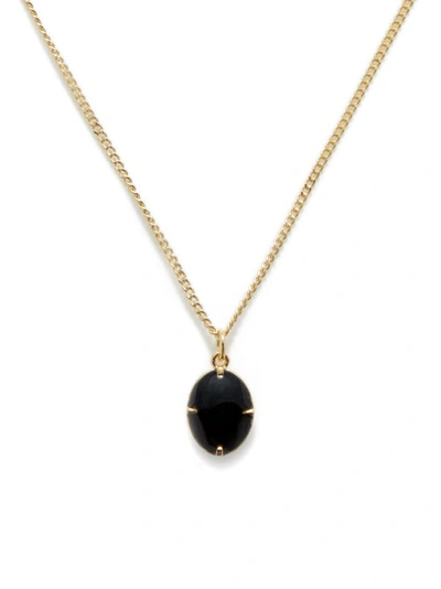 Miansai Portal Onyx & 14kt Gold-plated Necklace In Black