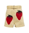 Jw Anderson J.w. Anderson 'strawberry' Bermuda Shorts In Natural/red