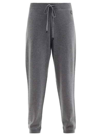 Moncler Cashmere-blend Joggers In Grey