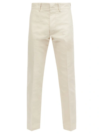 Tom Ford Japan Cotton Tailored Trousers In Neutrals