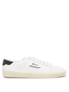 SAINT LAURENT COURT CLASSIC SL/06 EMBROIDERED LEATHER TRAINERS
