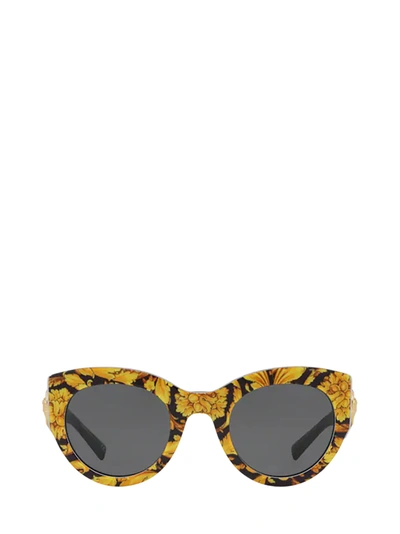 Versace Ve4353 Baroque Yellow / Black Sunglasses | ModeSens