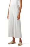 Eileen Fisher High Waist Cropped Straight Leg Pants In Chalk