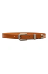 Rag & Bone Ventura Leather Belt In Caramel