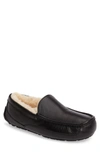Ugg Men's Ascot Moccasin Slippers In Black Leather