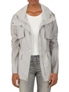 Cole Haan Women's Snap Front Zip Collar Jacket In Pearl Grey