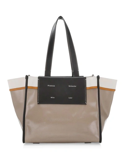Proenza Schouler White Label Large Coated Canvas Tote In Brown