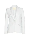 L Agence Chamberlain Leather Blazer In White