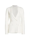 Altuzarra Indi Double-breasted Knit Blazer Jacket In Natural White