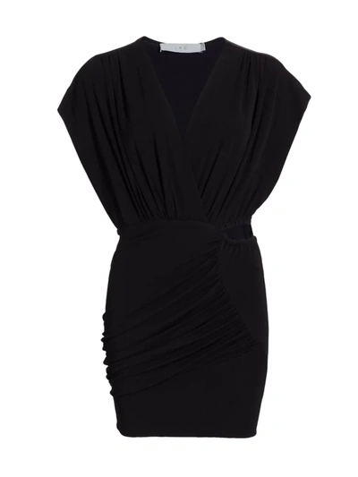 Iro Zera Asymmetrical Side Cutout Dress In Black