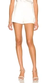 Alice And Olivia Donald High Waisted Shorts In Cream