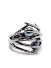 Shaun Leane Hooked Black Pearl Ring In Schwarz