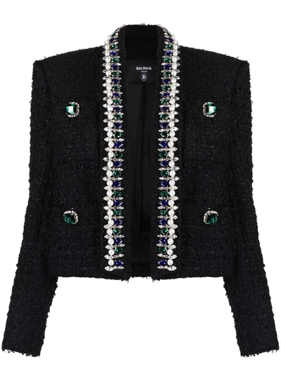 【VIP価格】BALMAIN Tweed Spencer Jacket Balmain Spencer Tweed Cotton-Blend Jacket | Saks Fifth Avenue