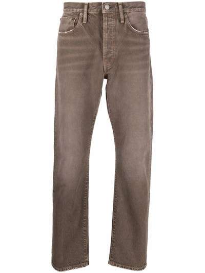Acne Studios Mid-rise Straight Jeans In Nude