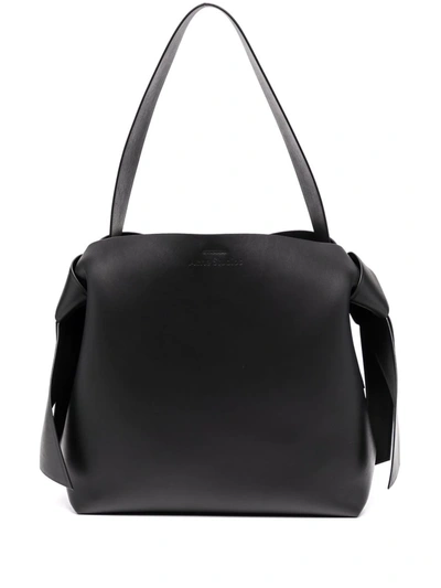 Acne Studios Midi Knotted Shoulder Bag In Black