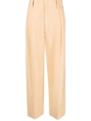Vince Wool-blend Twill Straight-leg Pants In Nude