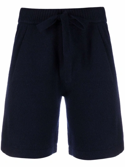 P.a.r.o.s.h Knitted Drawstring Waist Shorts In Blau