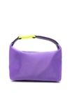 Eéra Violet Mini Moon Satin Tote Bag In Violett
