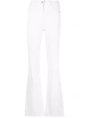 Patrizia Pepe Logo Patch Flared Jeans In Grau