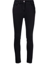 Patrizia Pepe Skinny Cropped Jeans In Black