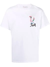 JW ANDERSON EMBROIDERED-LOGO COTTON T-SHIRT