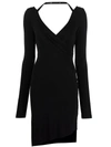 OFF-WHITE HALTERNECK-STRAP ASYMMETRIC DRESS