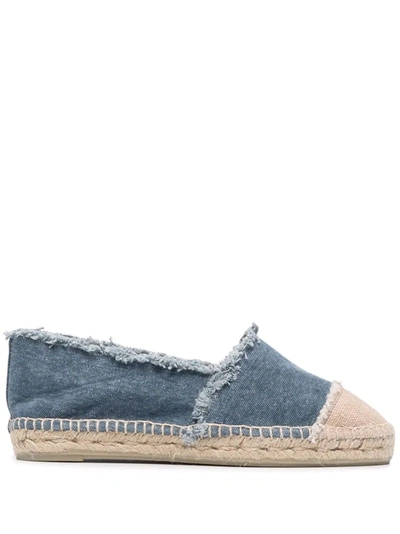 Castaã±er Kampala Two-tone Espadrilles In Beige,light Blue