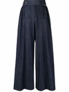 Maison Margiela Wide Leg Denim Trousers In Blau